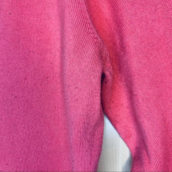New York & Company Solid Pink V Neck Sweater Ultra Soft Long Sleeve Size XL - Picture 8 of 9